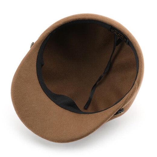 Woodpecker beret women's Korean version Japanese color retro wool octagonal hat outdoor travel sports sun protection casual hat burgundy