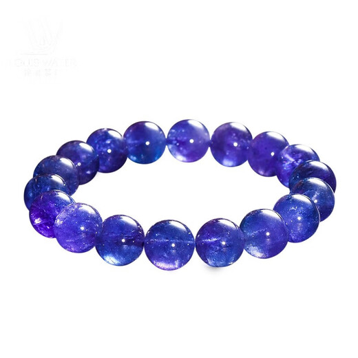 LOUIS WATER Jewelry Grade Old Mine Tanzania's Top Luxury Tanzanite Bracelet Crystal Bracelet Women's Men's Toy Accessories Christmas Collection Grade 7A About 6mm Tanzanite One Certificate for One Thing