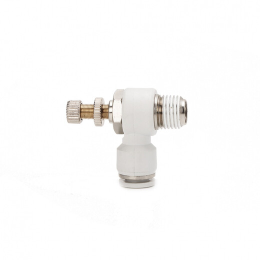 ZGJIAXQD Throttle Valve 8-02 White Control Valve Tracheal Joint Quick Thread Quick Twist Pneumatic Speed Control Switch Customized SL SL6-01 (White) Shipped within 7 days