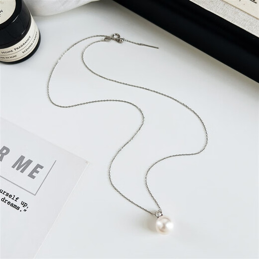 Centenary-old Xiangyuan White Princess Natural Freshwater Pearl Necklace Extremely Bright Perfect Round Princess Pendant Single Female 92 Aurora Flawless Perfect Round Freshwater Pearl Pendant 8-9mm