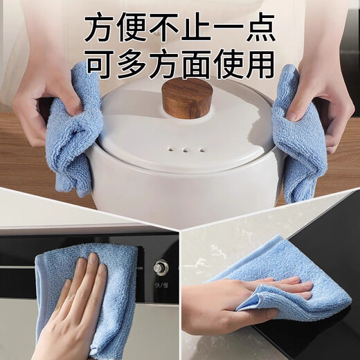 Kitchen Oil Remover Dish Towel Bamboo Strong Oil Remover Dishwasher Cloth Non-Stick Grease Rag Non-stick Kitchen Rag Upgraded Thickened Style 10 Pack Random Colors