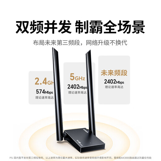 Беспроводная сетевая карта Green Alliance USB, настольный специальный Wi-Fi-приемник Беспроводная сетевая карта AX900 Wi-Fi6 Двухдиапазонная внешняя антенна 5G без драйверов Компьютер Wi-Fi-приемник AX3000-WiFi6 Двухдиапазонная одновременная антенна