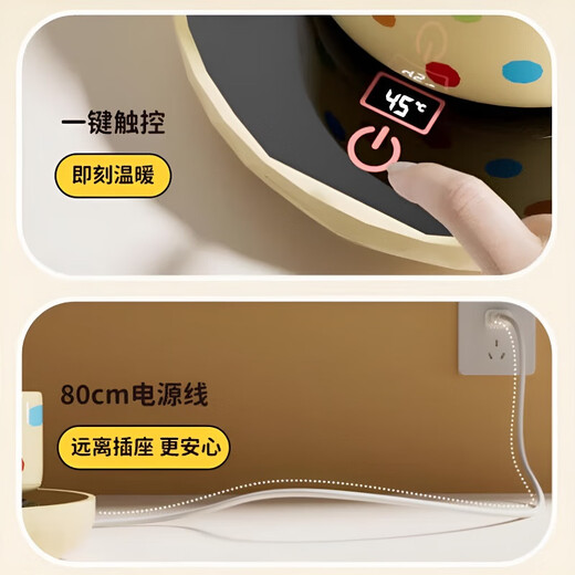 WCZ德国恒温猫咪饮水机酸奶机冬季加热罐头喝水碗陶瓷保温喂水饮水 釉黑350ml陶瓷碗+2档恒温垫