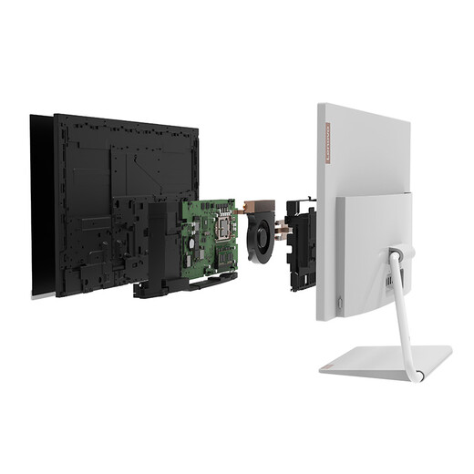Lenovo AIO micro-border high color gamut integrated desktop computer 23.8 inches (six-core i5-8400T 8G 1T 2G independent display wireless keyboard and mouse) white