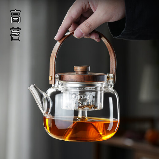 Gaoming (gaoming) 2025 new style tea-making equipment around the stove, household indoor full set of electric ceramic stove, roasting stove, tea set set, steaming teapot, plain style teapot + campfire stove