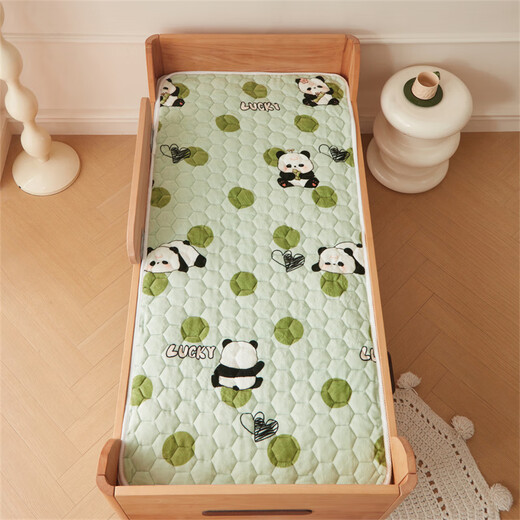 Yalu children's milk velvet quilted mattress mattress, special Simmons mattress for kindergarten nap, student dormitory single bed LUCKY Panda, available for children, soft and comfortable, two-piece dormitory set 80*200cm mattress + one pillowcase