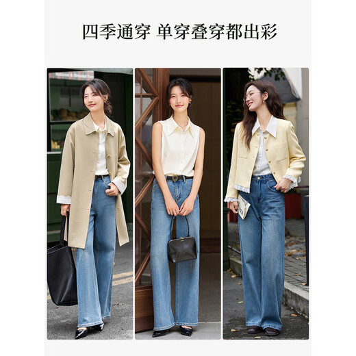 Fanshiman Apricot Commuting Sleeveless Shirt Women's 2025 Autumn New Style Bottoming Shirt Lapel Vest Top A2871 Brown Brown XL (Recommended 120-130 Jin Jin equals 0.5 kg)