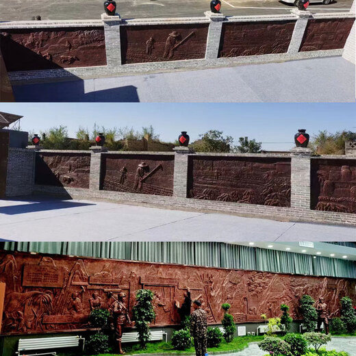 Wen Yijia relief fiberglass sculpture forged copper sandstone cast copper imitation copper figure campus mural plaque stone carving back copper relief 2