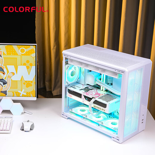 Colorful AMD Ryzen 9800X3D/RTX5070Ti/5090/5080 graphics card host DIY desktop computer live design rendering Delta mobile game assembly machine R7 9800X3D+RTX5070丨2