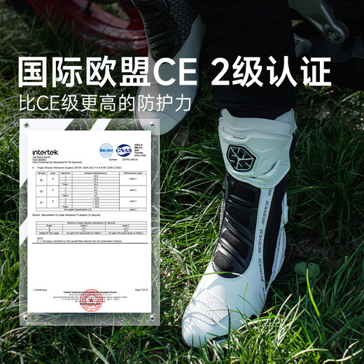 SCOYCO motorcycle riding shoes, anti-fall racing boots, wear-resistant, non-slip, breathable, protective motorcycle racing boots MR003-2 Haoyuebai 41