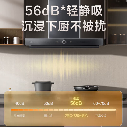 
Vanward [small double wing X739A deep cavity double suction] top suction European T-type range hood 22 air volume household large suction power can be equipped with gas stove national subsidy 20%