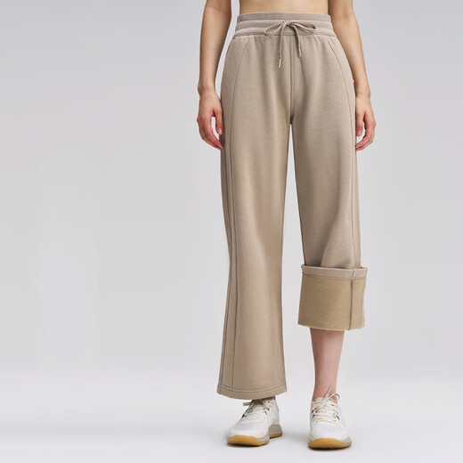 LULULOMDDW Autumn and Winter Velvet Yoga Pants Straight Drawstring Drape Loose Pilates Training Sports Fitness Pants Black S