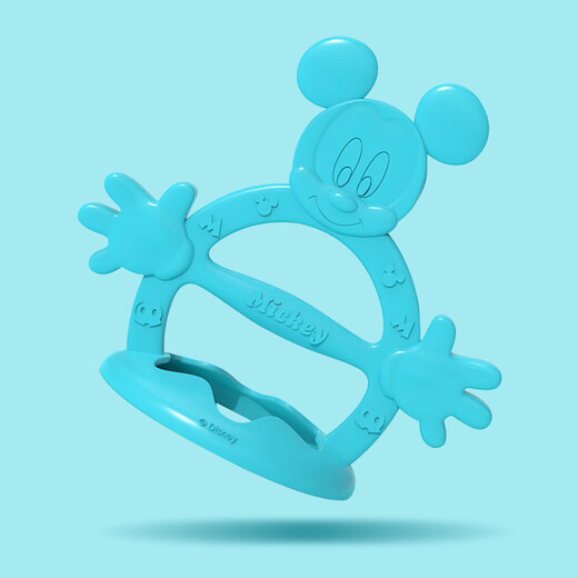 Children's Teether Silicone Teething Stick Baby Teething Toy Soothing Teething Stick High Temperature Resistant Mickey/Blue