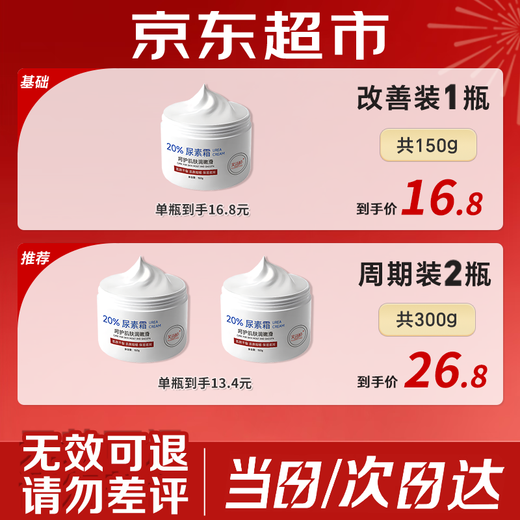 Fuchiting 20% Vitamin E Urea Cream Cream Ointment Body Lotion for Chapped Hands and Feet Hand Cream Improves Chicken Skin Cutin Moisturizing Face Cream Upgraded 20% Urea Cream 150g*2 150g/bottle