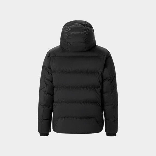 Biyinlefen Autumn and Winter Men's Fashion Casual Jacket Versatile Solid Color Fluffy Warm Turtle Collar Hooded Duck Down Jacket Outdoor