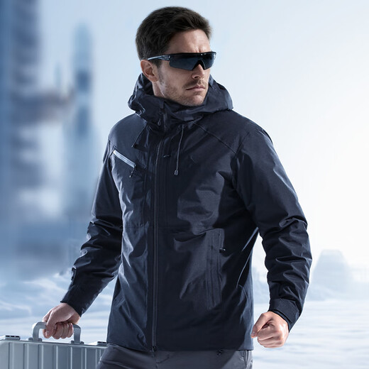 Dragon Ya II Hidden Flying Shark Down Three-in-One Jacket Commuting Comfortable Casual Jacket Sports Outdoor Windproof Jacket Extreme Night Black S 170/92A 120-140Jin Jin is equal to 0.5 kg