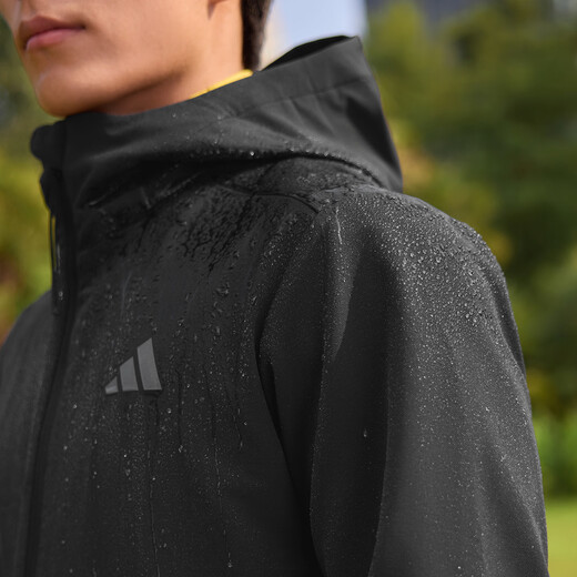 Adidas waterproof and windproof casual hooded jacket for men and women autumn new Adidas official light sports black XL