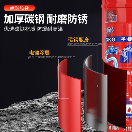 Xinxin 25-year new national standard 4kg dry powder fire extinguisher commercial household vehicle national fire protection 3c certification MFZ/ABCE4