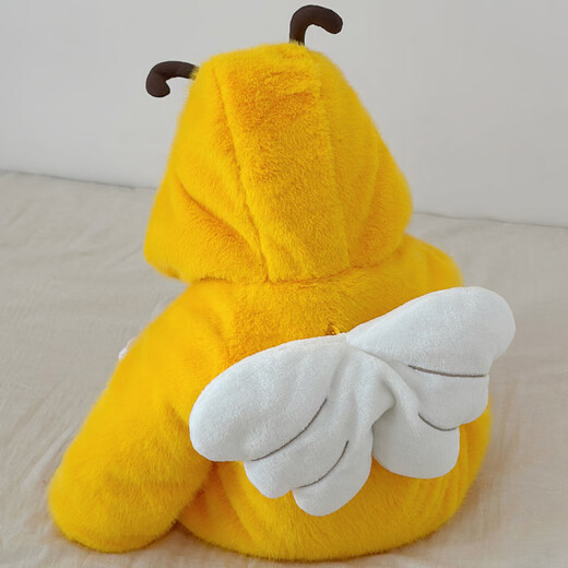 G.duck baby clothes in winter, super cute thickened onesies, baby clothes for boys, winter clothes, plus velvet and warm crawling clothes, cute ones, plush little bee onesies 66cm