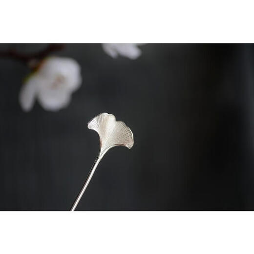 KZD999 apricot leaf sterling silver hairpin hair accessories classical Hanfu accessories retro ethnic style women's hairpin apricot leaf hairpin