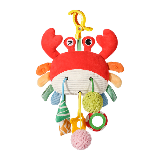 Véritable prix spécial crabe Lala Happy bébé jouet 0-1 ans apaisant main hochet voiture suspendu hochet apaisant hochet crabe Lala Happy + pince forte
