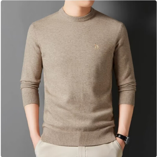 Mr.hippies high-end brand autumn and winter new half turtleneck solid color cashmere sweater men's casual knitted sweater thick base layer half turtleneck black XL (recommended 130-150Jin Jin equals 0.5kg)