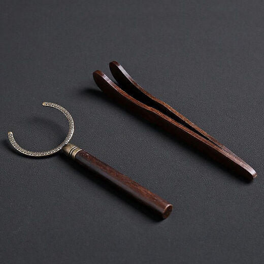 Meikejie Kung Fu solid wood tea clip, tea clip, tea cup clip, tweezers, ebony cup clip, tea ceremony set, tea set accessories, bamboo cylinder six gentlemen