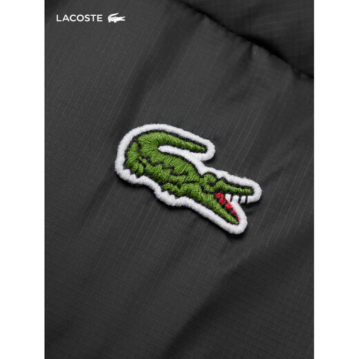 Crocodile (LACOSTE) Men's 25 Autumn New Duck Down Zip Hooded Vest Jacket BH2895 031_Black S 48__M