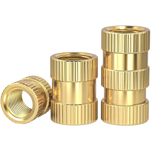Fengji through hole injection hot melt copper nut knurled nut copper insert embedded nut copper flower nut M2M3M4M5M6M8 M1.4*1.5*2.3 straight -50 pcs