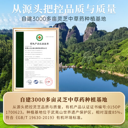 元生泰破壁灵芝孢子粉胶囊增强免疫力武夷山有机种植灵芝补品中老年营养 1盒 240粒【礼盒装-30天量】日常调理