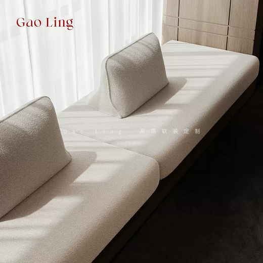 Yusenyi New Light Luxury Premium Prado Solid Wood Bay Window Cushion Window Sill Seat Cushion Four Seasons Anti-Slip Balcony Cushion Milk Tea Color Customized Size Contact Customer Service