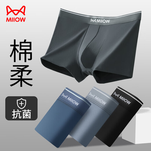 Catman combed cotton-safe quality men's underwear men's pure cotton antibacterial silk crotch boys' boxer shorts