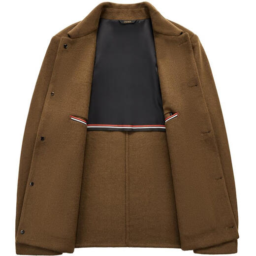 MONTAGUT French Montagut double-sided cashmere coat for men middle-aged autumn and winter short lapel jacket wool woolen casual coat black L 175/92A