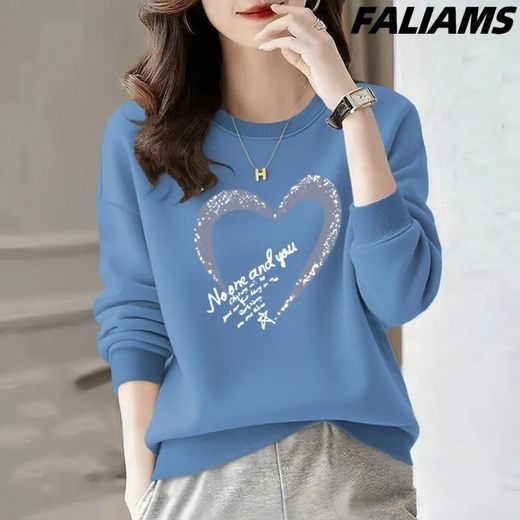 Sudadera mai Xueren para mujeres 2025 Autumn New Corea Version de manga larga Sudadera suelta de gran tamaño suelta y versátil Top de casual