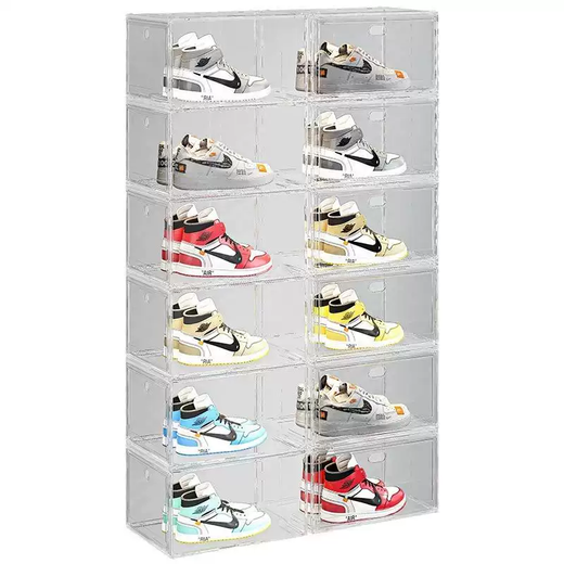 Yusenyi Shoebox Storage Box Transparent Plastic Shoe Cabinet Shoe Storage Artifact Home Shoe Rack Shoe Cabinet Storage Box Highly Transparent PP Magnetic Side Opening Door (1 Pack) Highly Transparent PP Magnetic Side Opening Door (1 Pack) 36x27x21cm 36 pcs 36x27x21cm