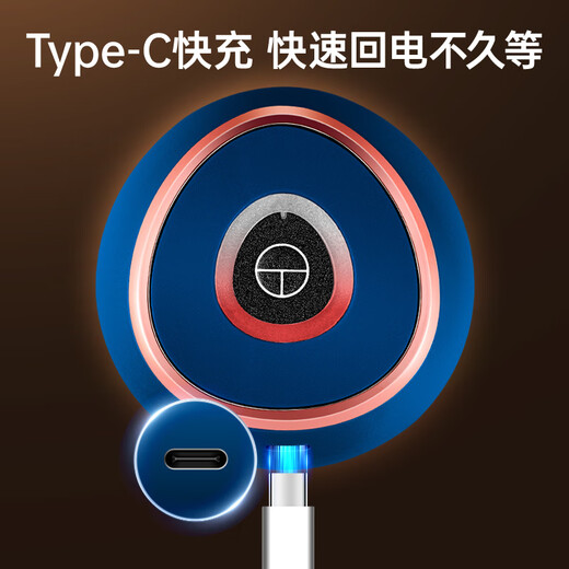 WCZ German meat grinder household electric small automatic multi-function stuffing minced meat grinding food supplement machine cooking mixer glass dark blue/six-blade knife minced meat + Type-C charging model 350ml