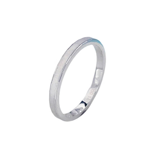 Beijing Gold Trading Center Co., Ltd. Platinum fixed mouth cat eye plain ring, simple and versatile plain ring, about 2.5g, ring number 13