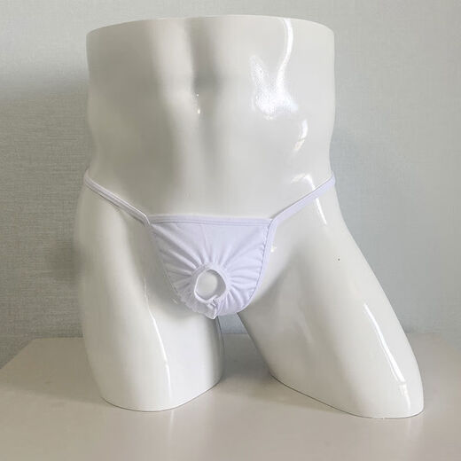 Men's sexy thong with JJ leakage in the middle, personalized single thong for gay men, black, 100-170Jin, Jin is equal to 0.5kg, can be worn inside