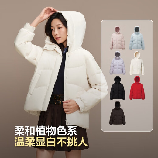 Bosideng 25 Years Winter Down Jacket Women's Loose Short Casual Thickened Hooded Round Neck Casual All-match Jacket