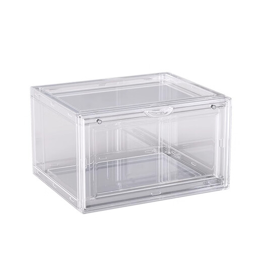 Sailotou transparent acrylic shoe box shoe storage artifact shoe cabinet shoe rack sneaker storage box space-saving drawer-type plastic magnetic side door opening 24 pieces 6-sided high transparency thickened and hard style