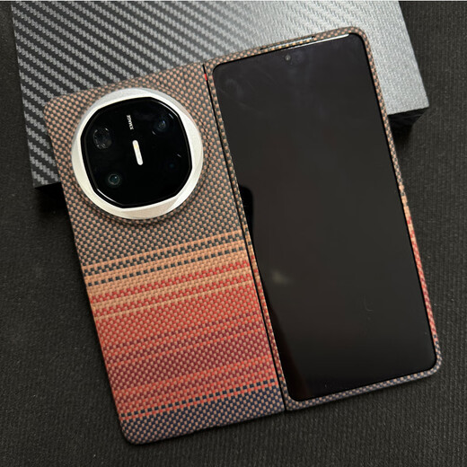 Huawei (HUAWEI) original quality suitable for Kevlar folding screen mobile phone protective case business new product hinged mateX5 carbon fiber black and gray fine lines 600D_metal frame magnetic back cover center shaft model Huawei_Mate_X6