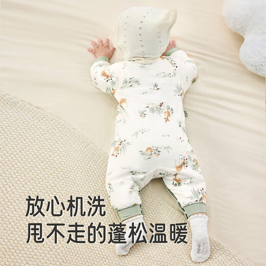 YEEHOO baby quilted jumpsuit autumn and winter thickened and warm newborn baby winter baby clothes