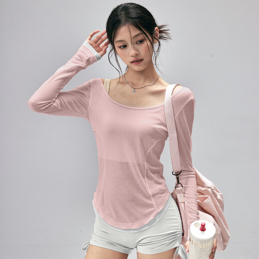 Jincheng Breathable Yoga Wear Cover-Up Thin Slim Fit Sports Top Pilates Running Training Long Sleeve New Eggnog White YG532 S