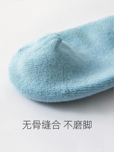 Olinya bamboo fiber mid-calf socks, autumn and winter thickened full terry warm 6 pairs, one size fits all, men's full terry (3 black, 3 gray) 6 pairs