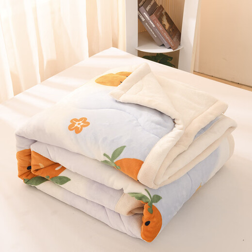 Fantasy Thick Blanket Baby Milk Velvet Blanket Winter Nap Office Sheet Cover Four Seasons Sofa Dancing Gray Double-sided Milk Velvet 200x230cm Three-layer Thick Blanket