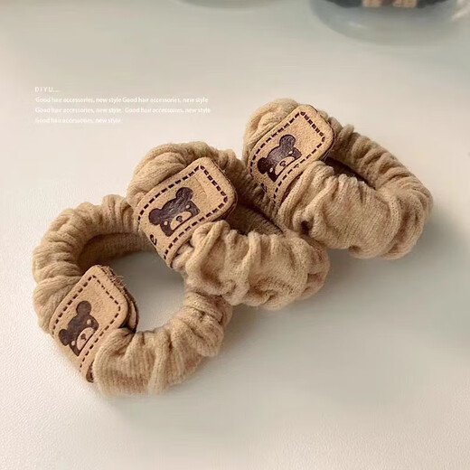 Fat Donglai's same ancient bracelet protective cover, gold bracelet, jade bracelet, anti-scratch and damage artifact jewelry hand, bear mark pleated large intestine ring, black and white 2 pieces