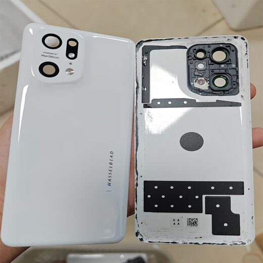 Suitable for oppofindx5pro back cover original disassembly battery cover outer rear shell screen glass original second-hand mobile phone case findx5 back cover mirror purple 98 new disassembly original belt