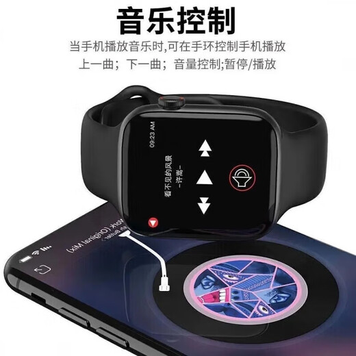 Huaqiangbei's new S10 smart watch watch9 multi-function Bluetooth call sports pedometer iOS Android universal X6 S9 top with white + full touch for calling and listening to music + free rainbow belt