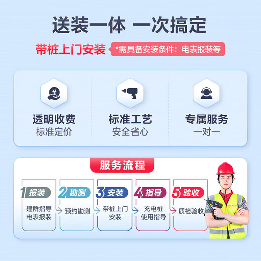 Bull charging pile household new energy vehicle AC is adapted to the ideal Xiaomi su7/yu7 car Tesla BYD Qianjie 7KW Dust Star 4G model basic delivery and installation