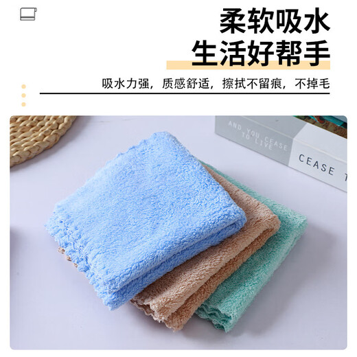 Jingxi self-operated - special brand quick-drying small square towel for pet bathing, quick-drying and absorbent towel, velvet square towel, cat and dog wash and care towel, cleaning coral towel, brown coral velvet square towel 30*30cm (1 piece)